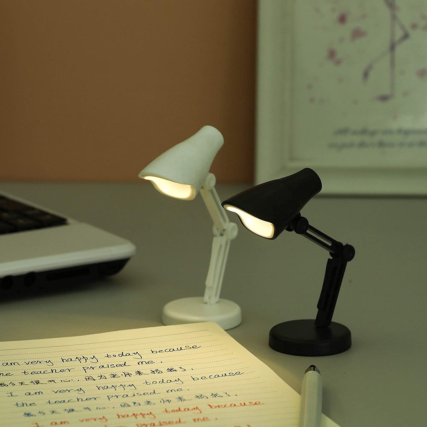 LED Mini Table Lamp Fold-able Night Reading Book Lamps for Home Room Computer