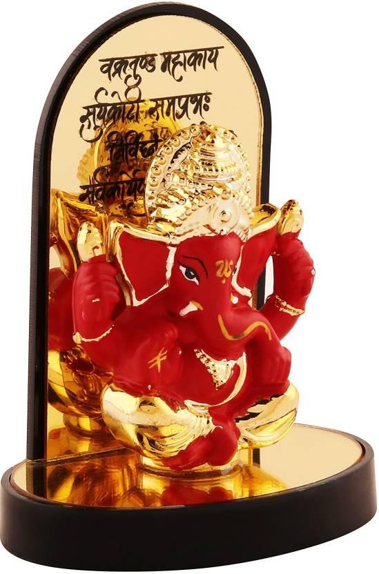 Gold Plate Ganesh Ji Idol Statue