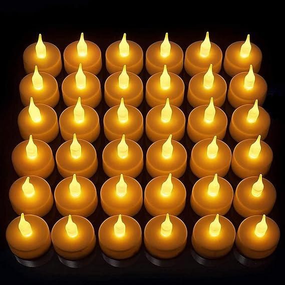Candle LED Diya Lights (12 Pc)
