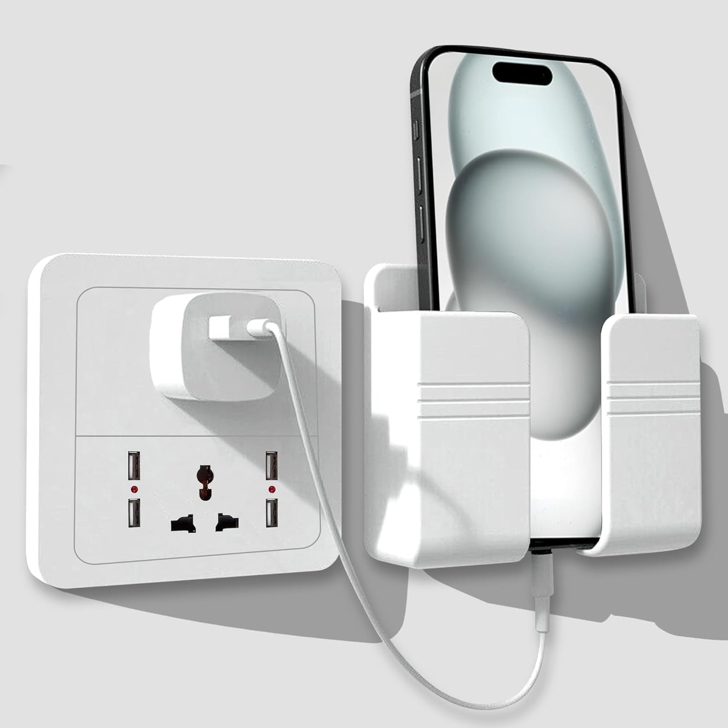 Wall Mounted Mobile Holder Storage Case for Remote, Wall Mounted Mobile Stand