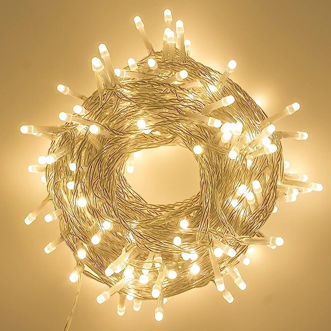 Decorative Pixel Led String/Rice Light | 36 Feet Single Colour String Light for (Warm white)