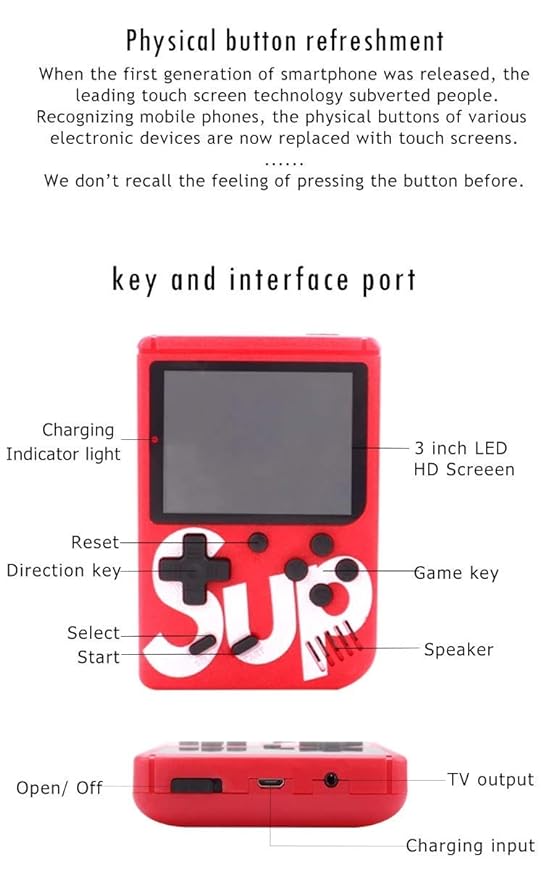 400 in 1 Handheld Game Console,Classic Retro Video Gaming pad