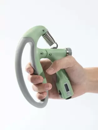 Hand Grip Strength Trainer with Counter 10 to 100 kg, Non-Slip Gripper, for Hand Exercising (Green)