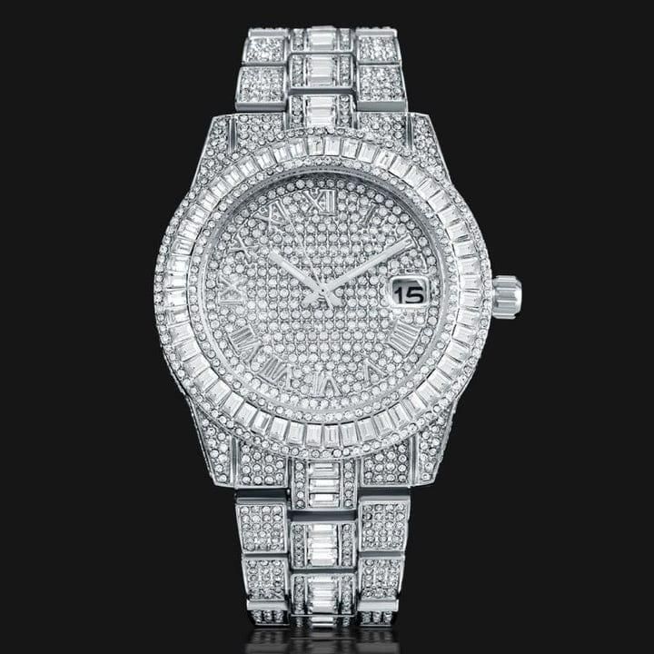 Golden Stone Studded Diamond Watch