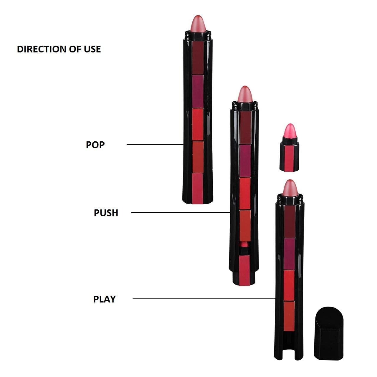 5 in 1 Lipsticks Combo Set