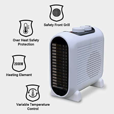 Portable Electric Room Heater Pure Copper (1-Year Warranty)