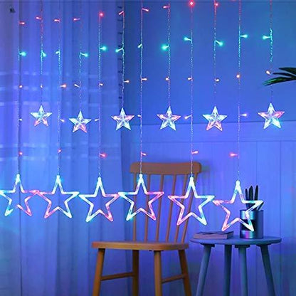 12 Stars Curtain Hanging String Lights