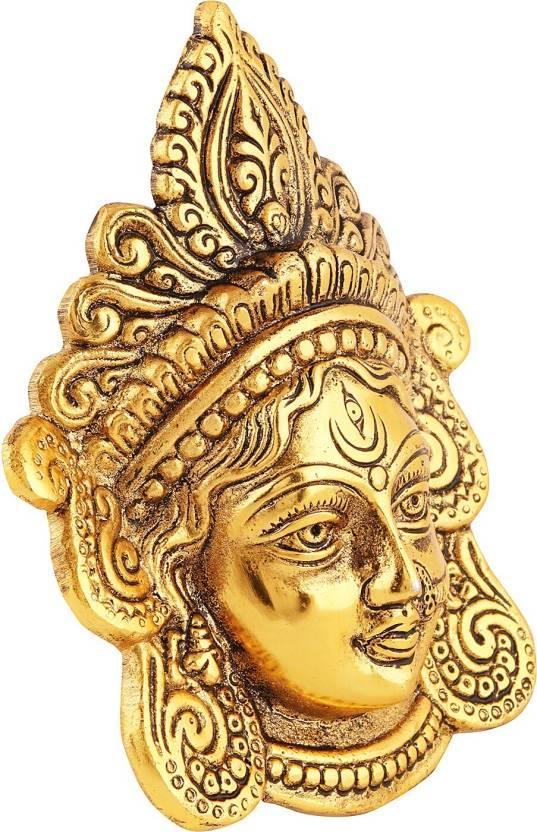 Maa Durga Goddess Wall Hanging Metal (Gold)