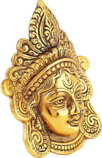 Maa Durga Goddess Wall Hanging Metal (Gold)