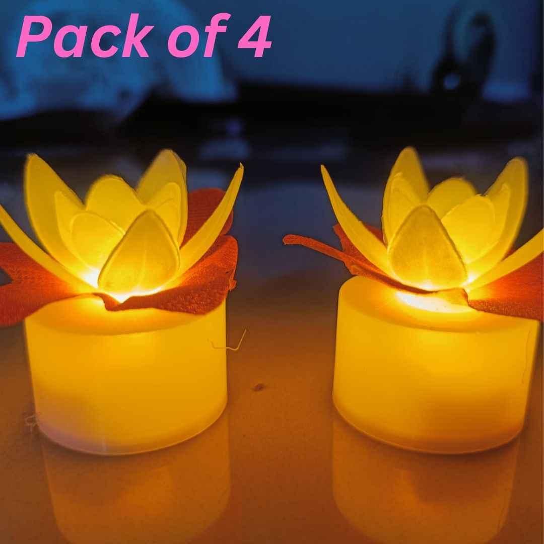 Lotus Flower Candle (4 Pcs)