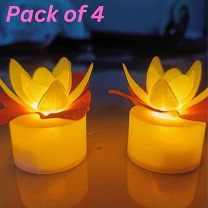Lotus Flower Candle (4 Pcs)