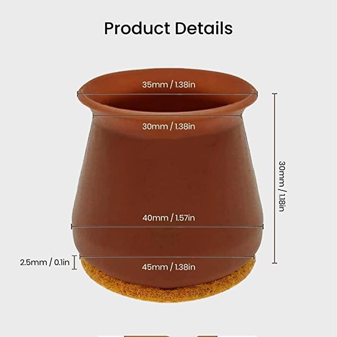 NOBILEA Silicone Chair Leg Protectors (6PCS)