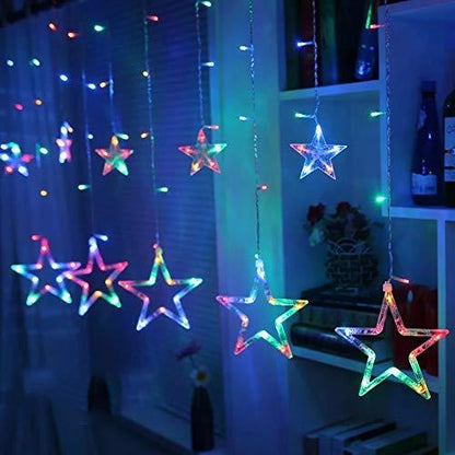 12 Stars Curtain Hanging String Lights