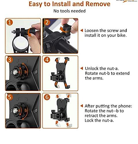 Rotating Bicycle Cell Phone Holder