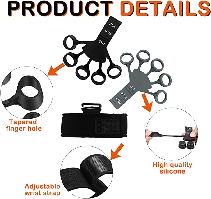 Hand Griper Strength Extensor Silicone Hand Trainer Grip Force Trainer (Pack Of 2)