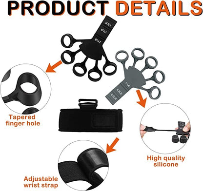 Hand Griper Strength Extensor Silicone Hand Trainer Grip Force Trainer (Pack Of 2)