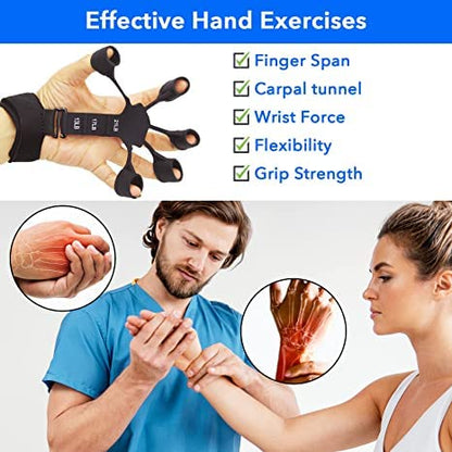 Hand Griper Strength Extensor Silicone Hand Trainer Grip Force Trainer (Pack Of 2)