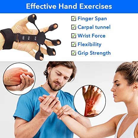 Hand Griper Strength Extensor Silicone Hand Trainer Grip Force Trainer (Pack Of 2)