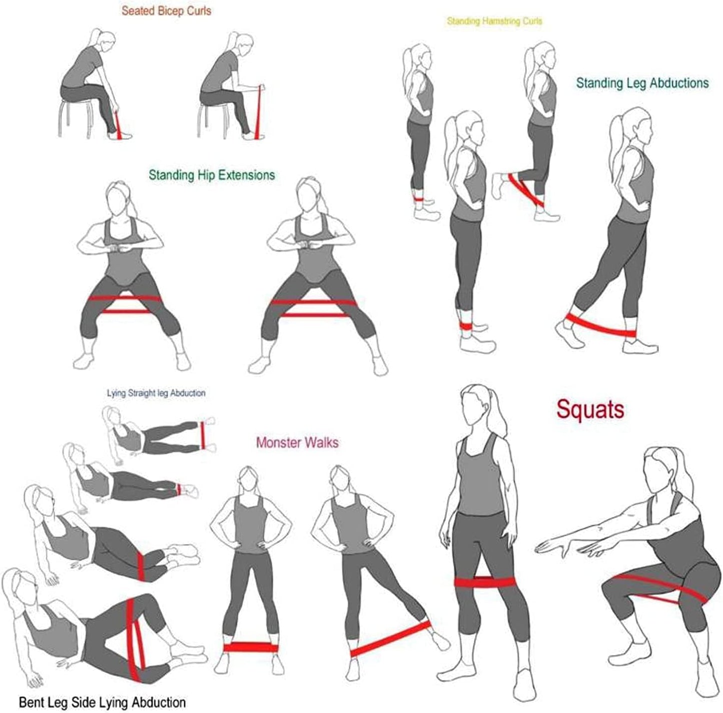 Fabric Resistance Bands (Pack of 3)