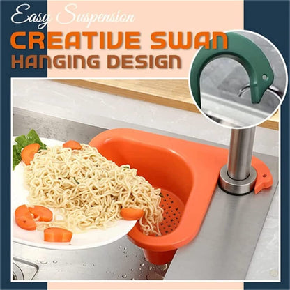 Swan Shape Sink Basket, Corner Kitchen Sink Strainer  (Pack Of 2 )