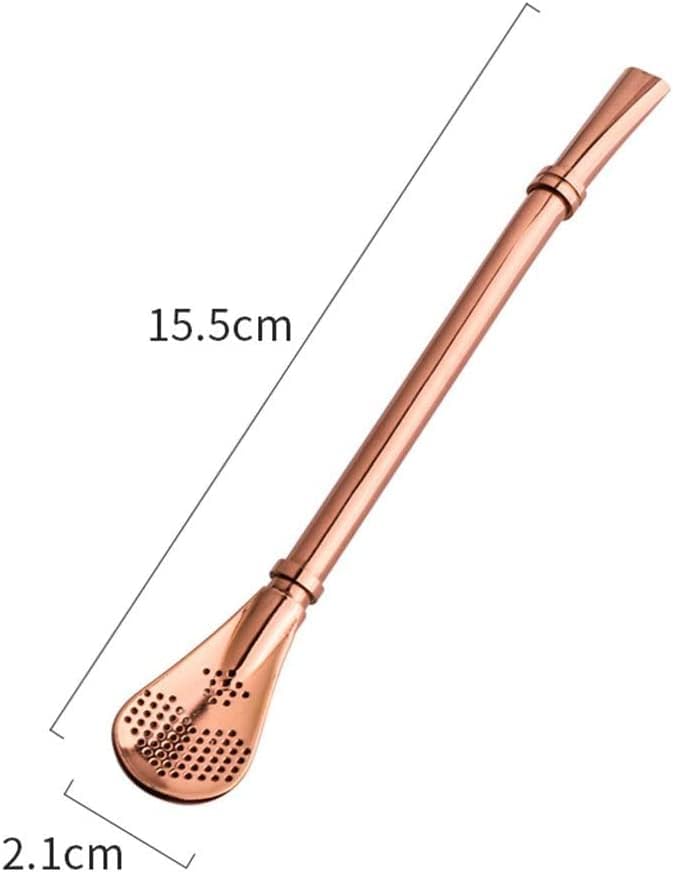 Coffee Spoon Straw Spoon Made of Stainless Steel, Coffee Spoon, for Kitchen Restaurant, Drink Spoon