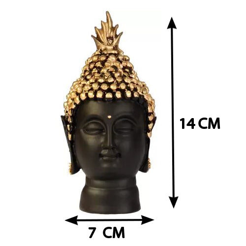 Buddha Head | For Good Luck, Positive Fortune, Success, Prosperity & Home Decor - 14 cm