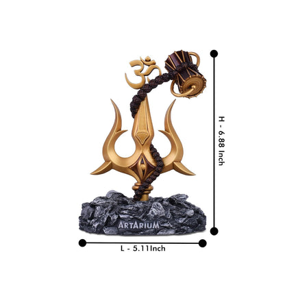 Trishul with Damru Decorative Showpiece for Pooja, Decoration,Temple Home Decor