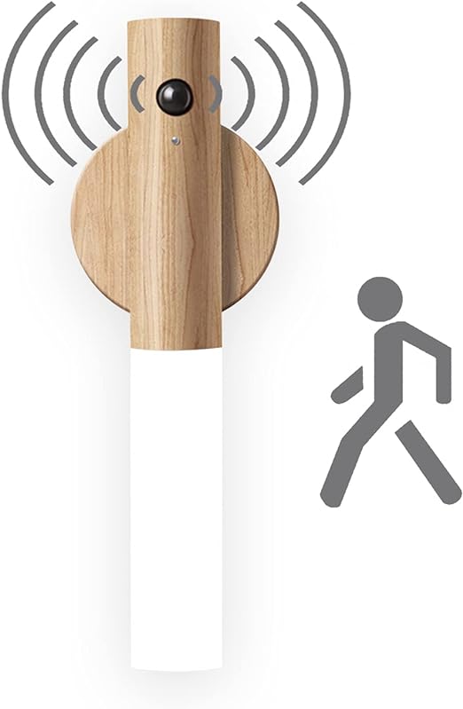 Wall Light with Motion Sensor LED Wooden Night Lights Build in Rechargeable Battery Wall Lamp