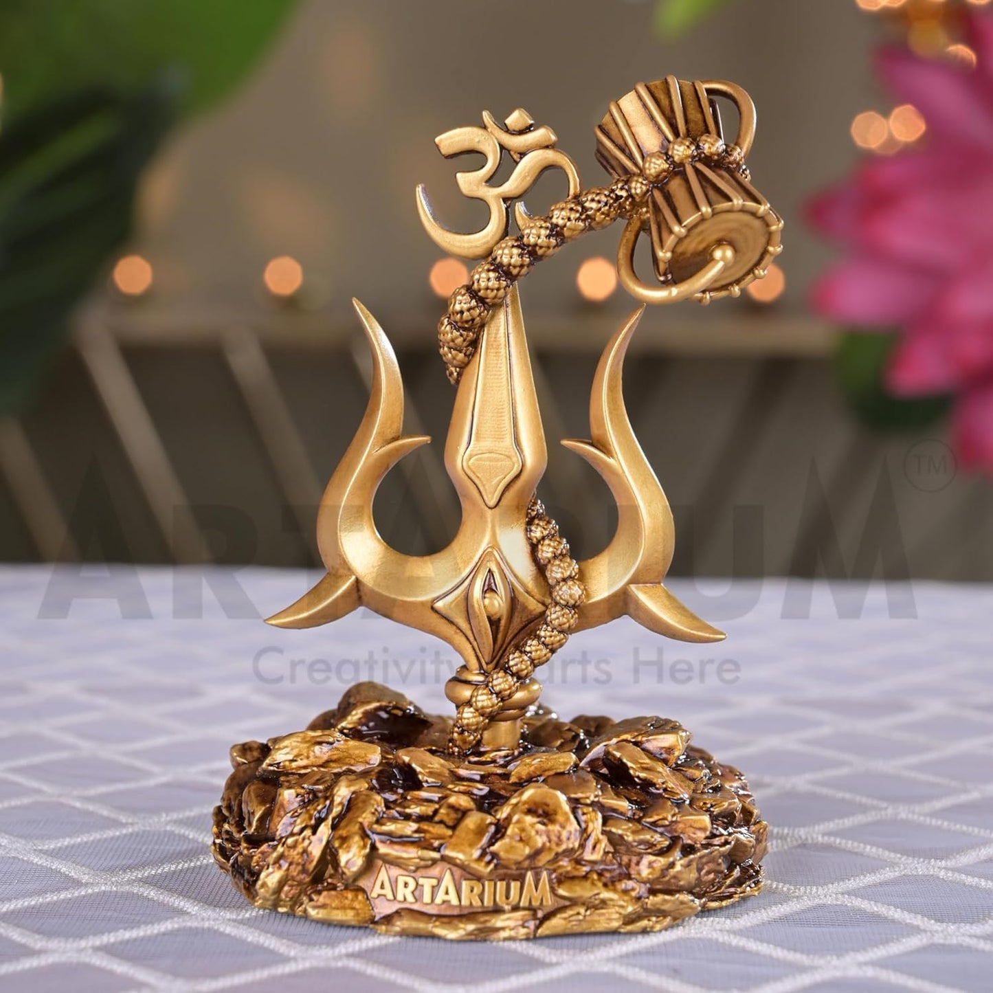 Trishul with Damru Decorative Showpiece for Pooja, Decoration,Temple Home Decor