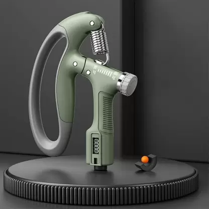 Hand Grip Strength Trainer with Counter 10 to 100 kg, Non-Slip Gripper, for Hand Exercising (Green)