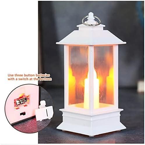 Decorative Lanterns Hanging Lantern with Flashing Led Pillar Candles Battery Operated