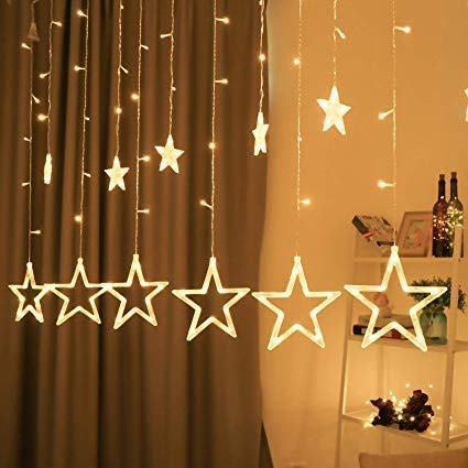 Curtain Lights 12 Stars (Warm White)