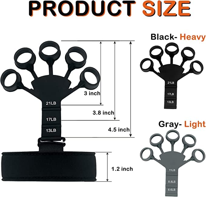 Hand Griper Strength Extensor Silicone Hand Trainer Grip Force Trainer (Pack Of 2)