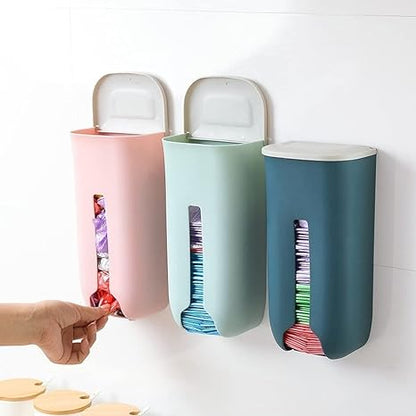 Wall Hanging Extraction Garbage Bags Kitchen Organizer Plastic Wall Mounted Rubbish Bag Container