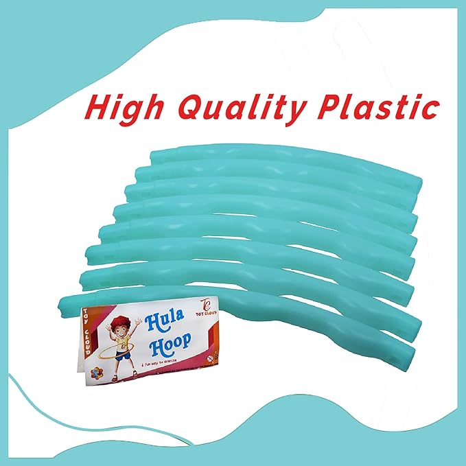 Toy Cloud Hula Hoop Zig-Zag (8 Inter-Lockable Pieces) for Adult ( Multi Colour)