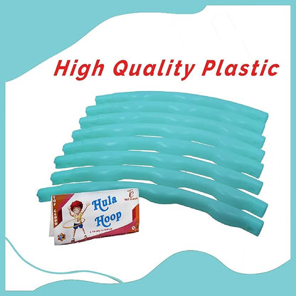 Toy Cloud Hula Hoop Zig-Zag (8 Inter-Lockable Pieces) for Adult ( Multi Colour)