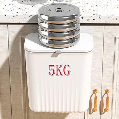 Hanging Trash Can for Kitchen Cabinet Door with Lid