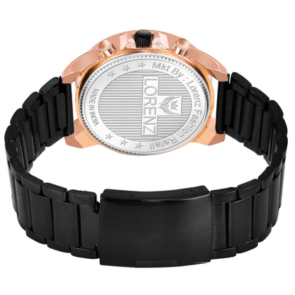 Lorenz Analogue Day Date Functioning Stainless Steel Chain Watch for Men