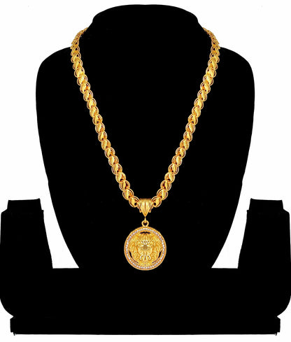 Luxurious Men's Gold Plated Pendant With Chain Vol 3