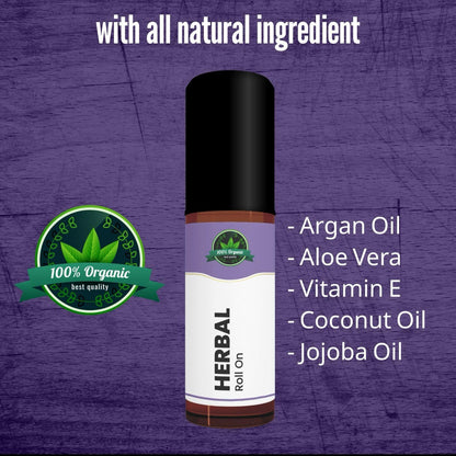 HERBAL Roll On 100% Organic (Pack of 2)
