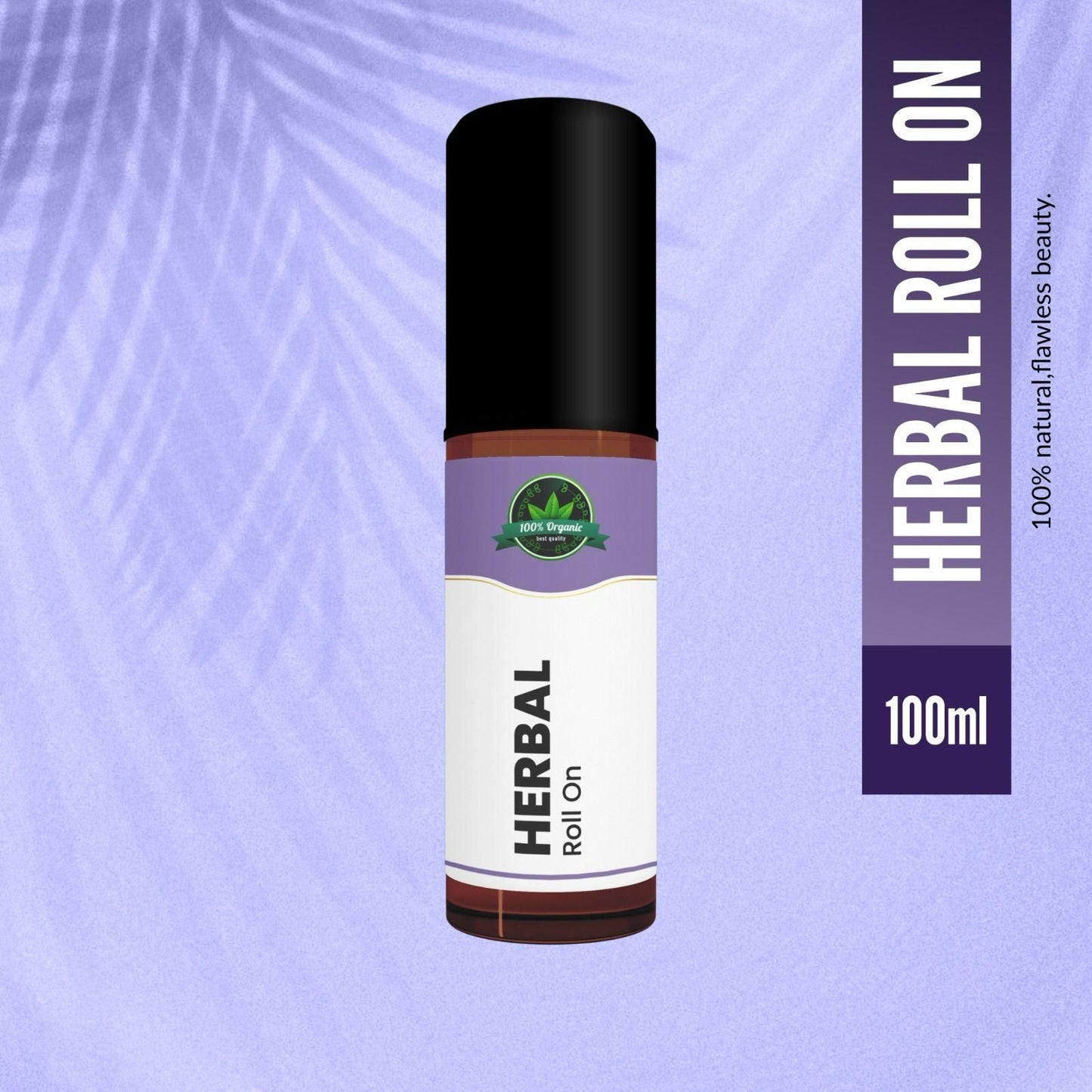 HERBAL Roll On 100% Organic (Pack of 2)