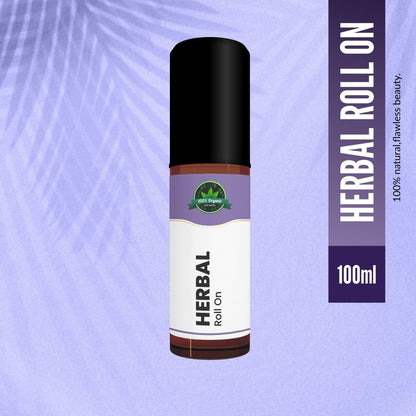 HERBAL Roll On 100% Organic (Pack of 2)