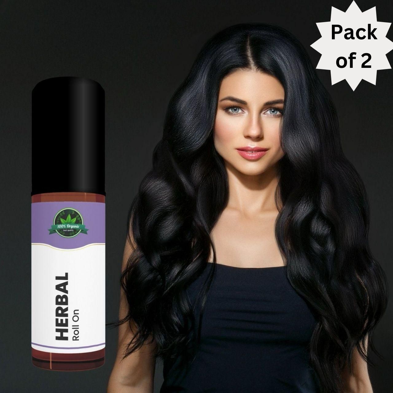 HERBAL Roll On 100% Organic (Pack of 2)